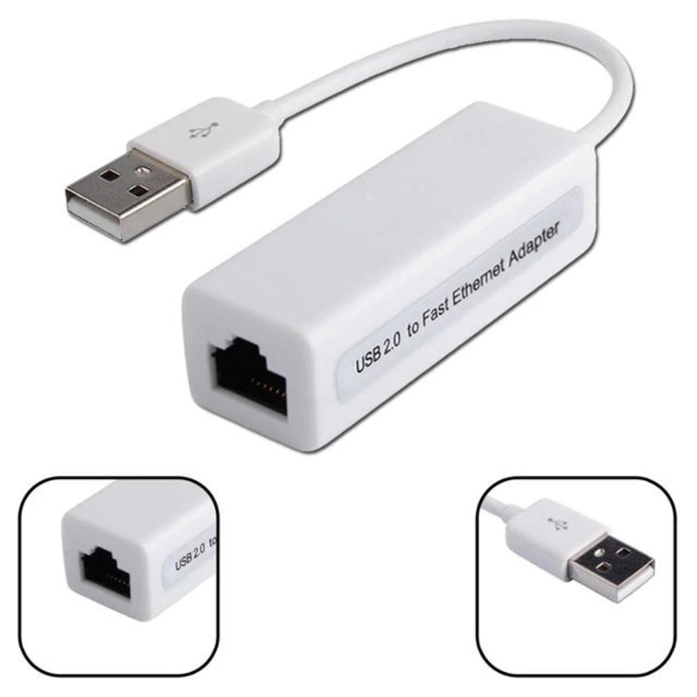 Adaptador de Rede USB 2.0 Para RJ45 Ethernet 10/100