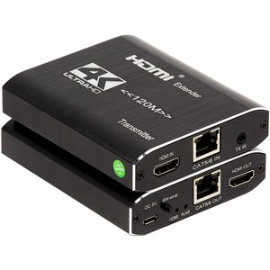 Extender HDMI 4K 120 Metros com IR no TX/RX