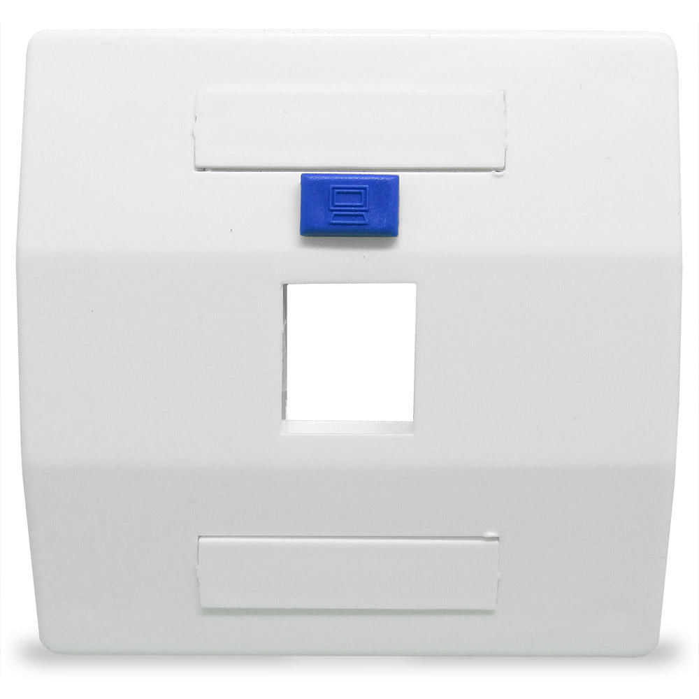 Espelho Plástico 3 x 3 para 1 Saida RJ45 Branco