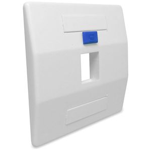 Espelho Plástico 3 x 3 para 1 Saida RJ45 Branco
