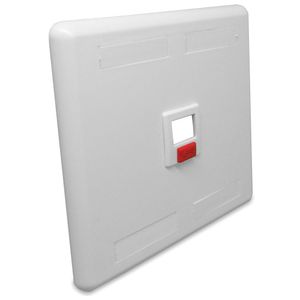 Espelho Plástico 4 x 4 para 1 Saida RJ45 Branco