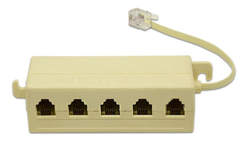 Adaptador RJ11 5 Fêmea x 1 Macho