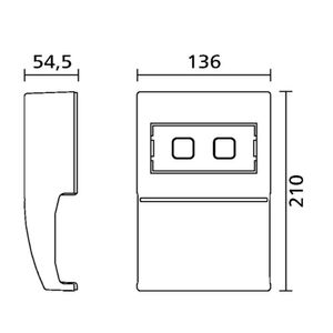 Caixa Bastidor Faceplate MCFP Hellermann