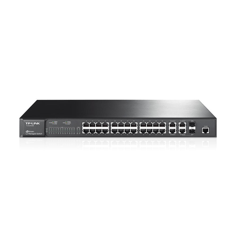 Switch 24 Portas 10/100 + 2 Portas Gigabit TLSL5428E