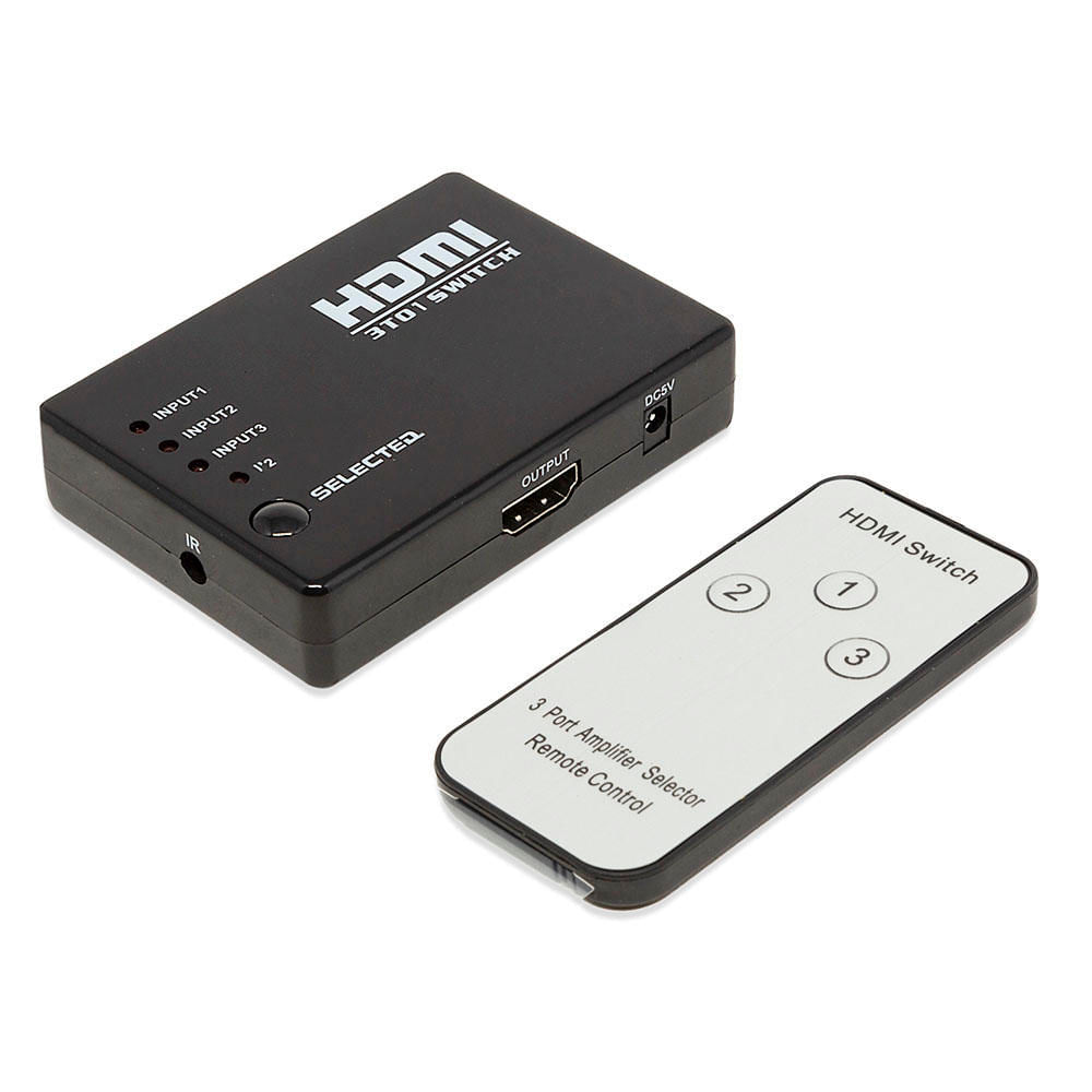 Switch HDMI 3 x 1 com Controle