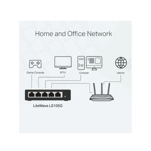 Switch 5 Portas Gigabit LS105G