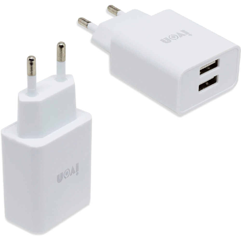 Adaptador com 2 USB e Cabo V8 - 2.4A - 1mt - AD17M