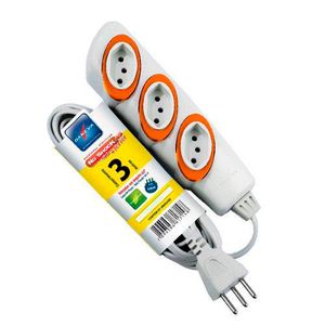 Extensão Elétrica 2P+T 3 Tomadas 3,0 Metros
