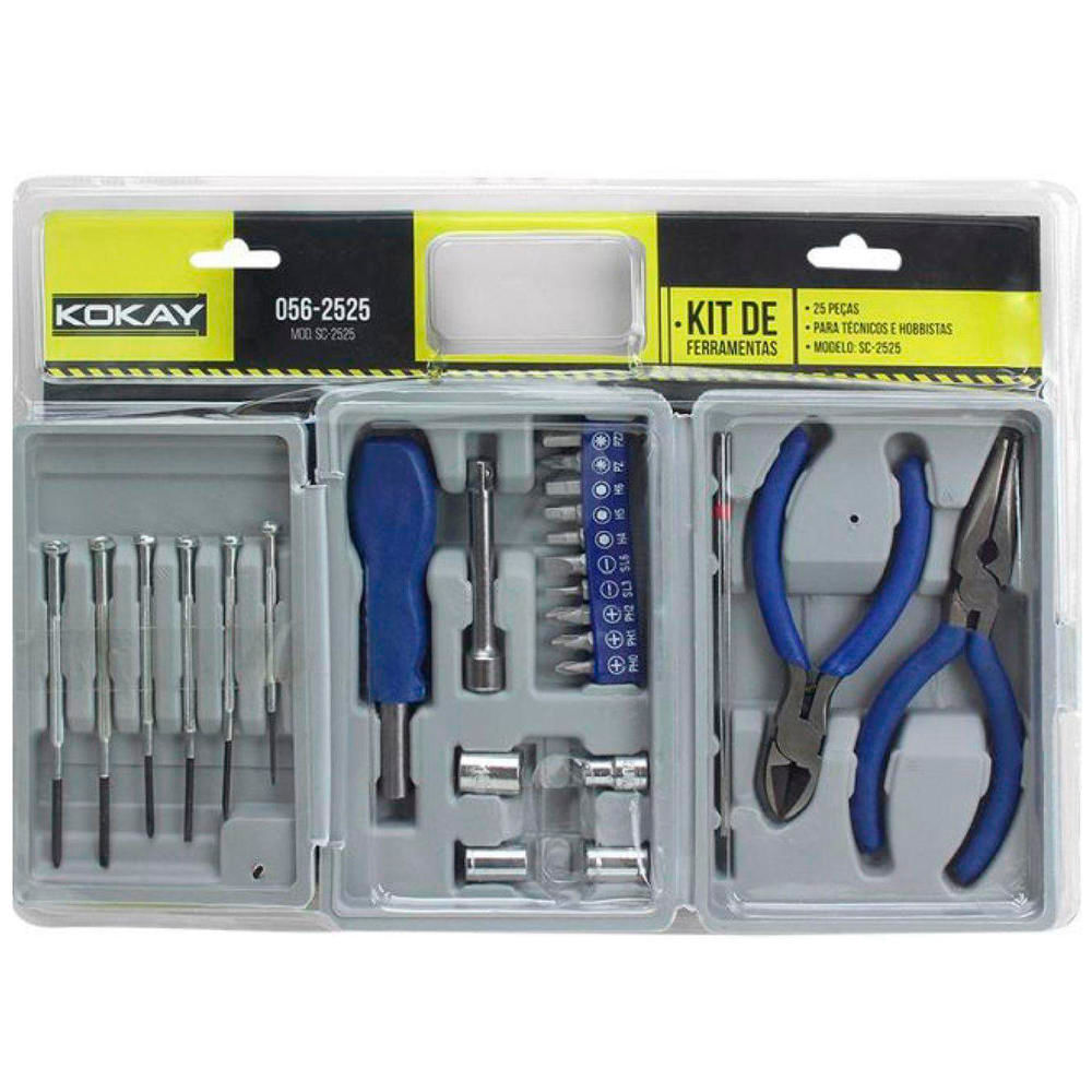 Kit de Ferramentas com 25 Peças - 0562525
