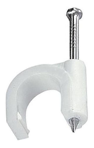 Fixador para Cabo 6mm Branco 100 Uni.