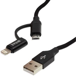 Cabo USB 2.0 para V8 / Lightning 1,0 Metro CA51