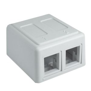 Caixa de Sobrepor para 2 Keystones + 1 Modulo Cego Branco