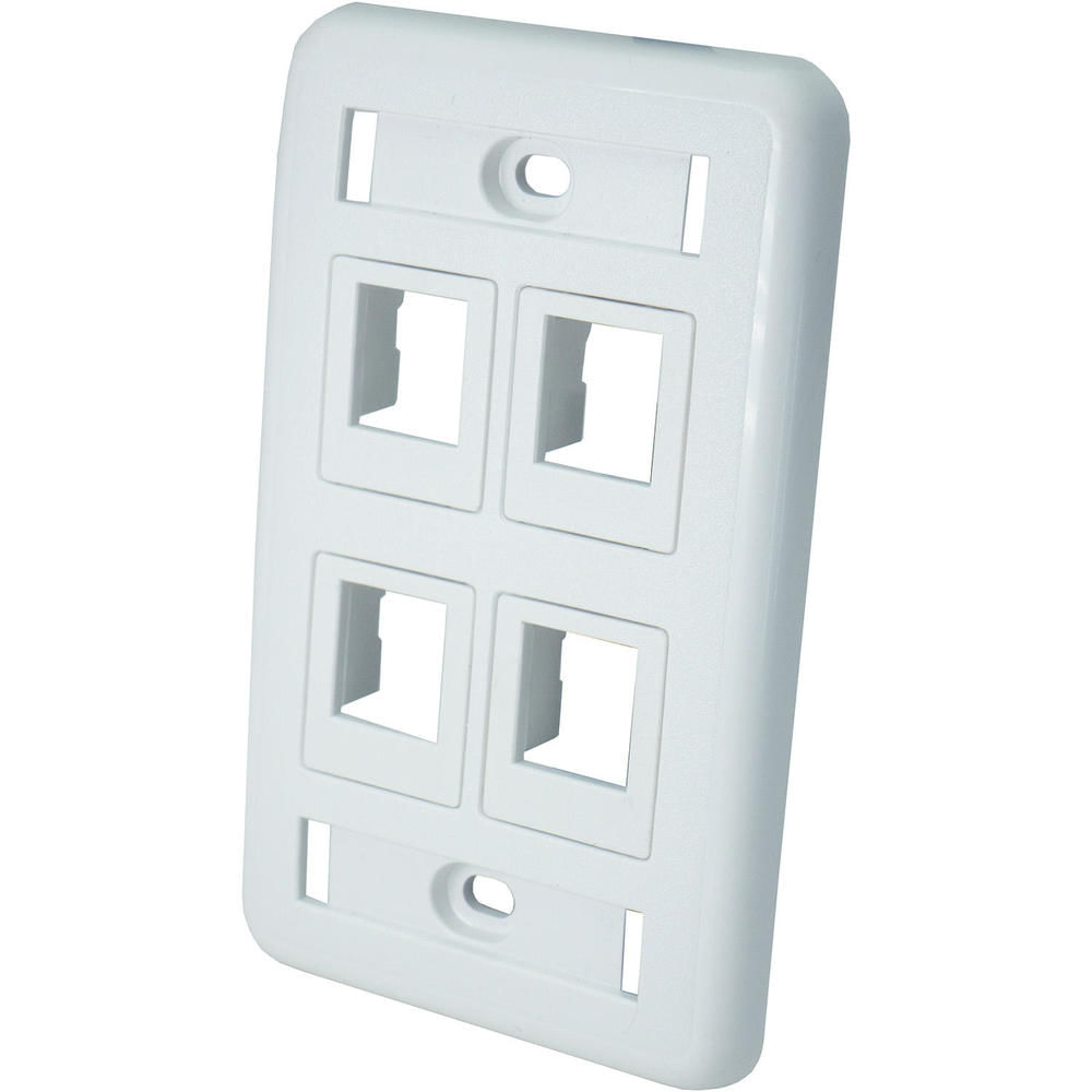 Espelho 4 x 2 com 4 Portas + 2 Modulo Cego - Branco