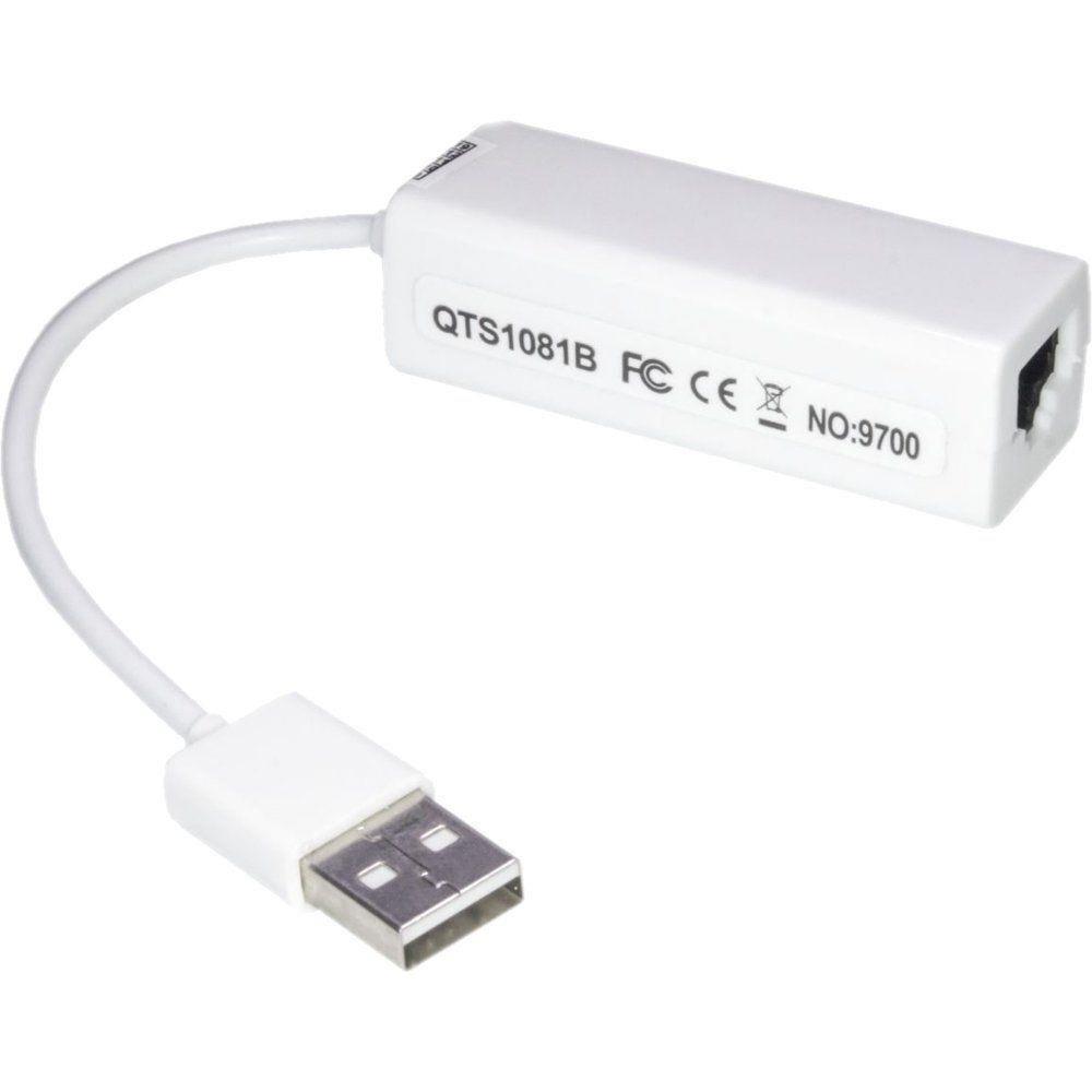 Adaptador de Rede USB 2.0 10/100Mbps para RJ45 com Rabicho