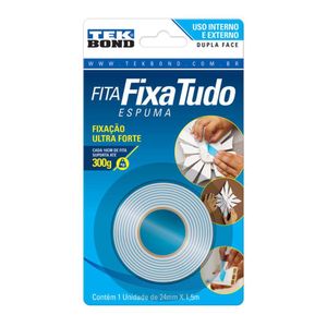Fita Dupla Face Espuma 24mm x 1,5mts Tek Bond
