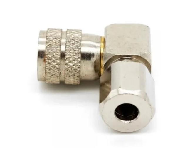 Conector Spinner Macho 4mm - 90Graus 2 Unidades