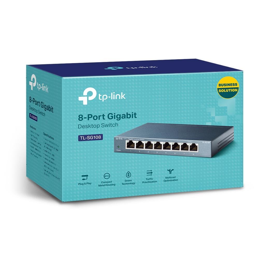 Switch 8 Portas Gigabit (Mesa) - TLSG108