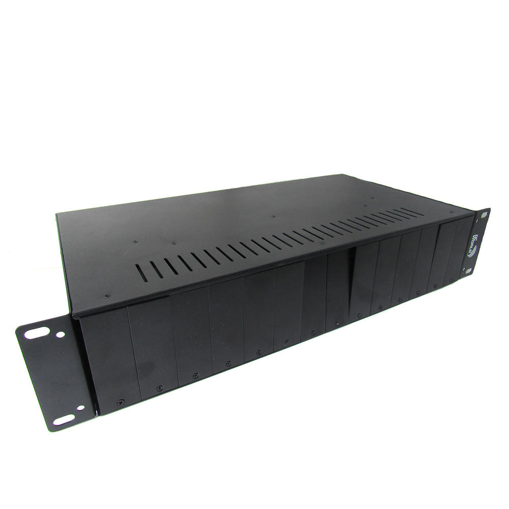Chassi para Rack com 14 slots de Conversor de Midia 19" 2us