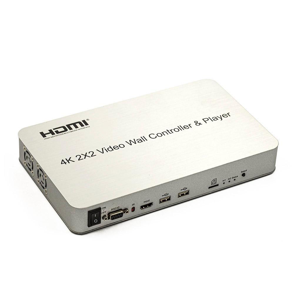 Controlador de Vídeo Wall 2x2 HDMI Controlador de Vídeo Wall 2x2 - HDMI com USB