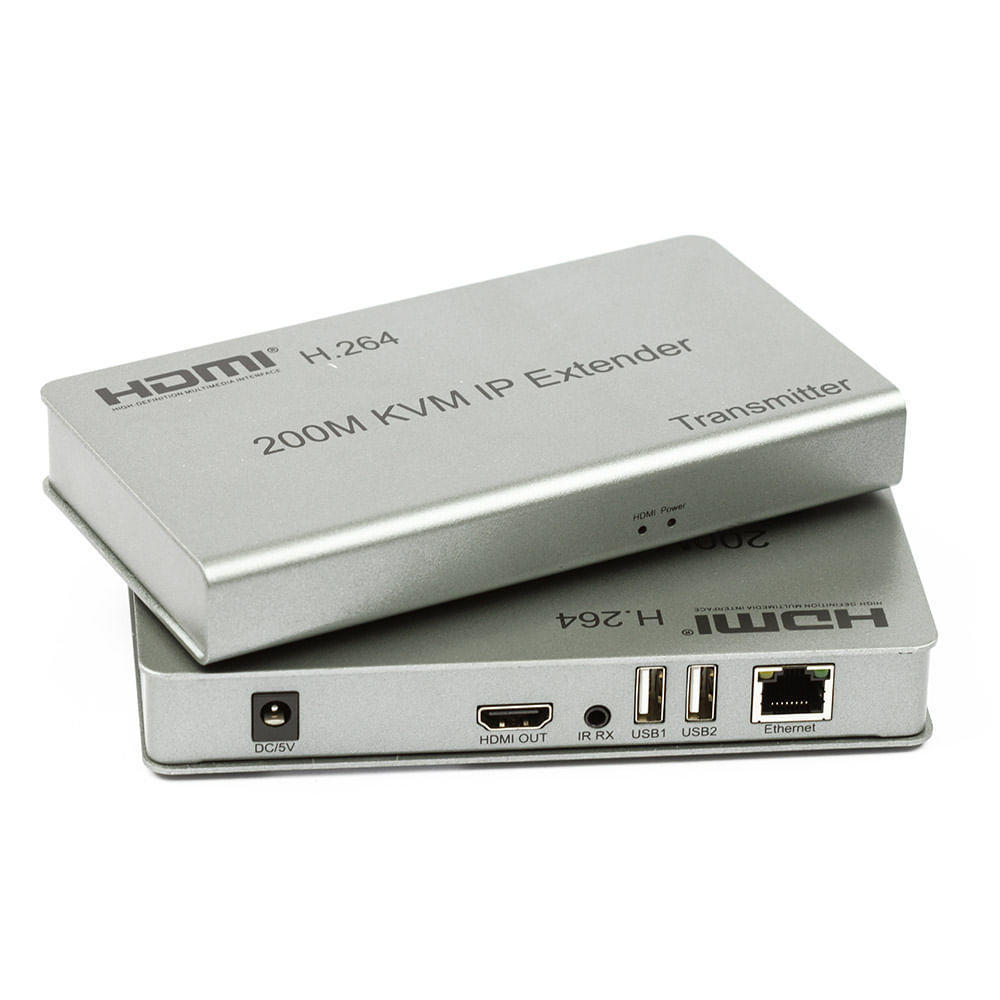 Extensor KVM HDMI Via IP Extensor HDMI 4K com KVM até 200mts