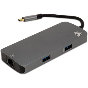 Hub USB-C 7 x 1 - HDMI / RJ45 / USB 3.0 / MICRO SD / SD / USB - C Fêmea / PD