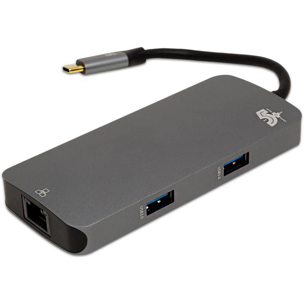 Hub USB-C 7 x 1 - HDMI / RJ45 / USB 3.0 / MICRO SD / SD / USB - C Fêmea / PD