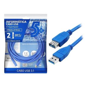Cabo Extensor USB 3.1 AM/AF 2,0 Metros