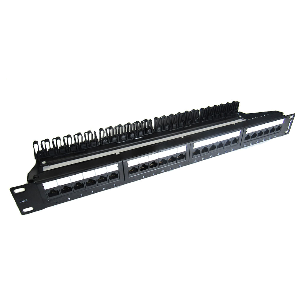 Patch Panel 24 Portas CAT6 Linkeo Patch Panel 24 Portas CAT6 Equipado - LINKEO