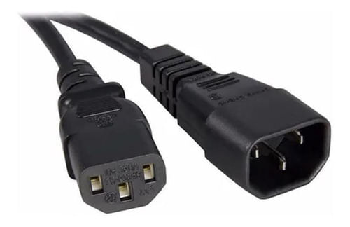 Cabo AC IEC C13 X C14 10A 1,80 Metros