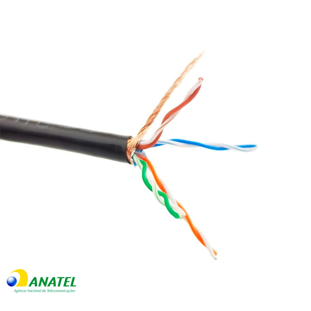 Cabo de Rede Cat5e U/FTP CM Prysmian Preto