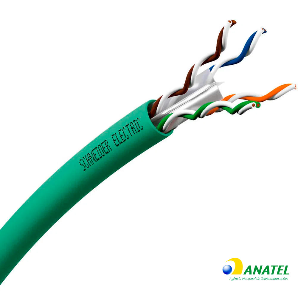 Cabo de Rede CAT6 U/UTP CM Schneider Verde