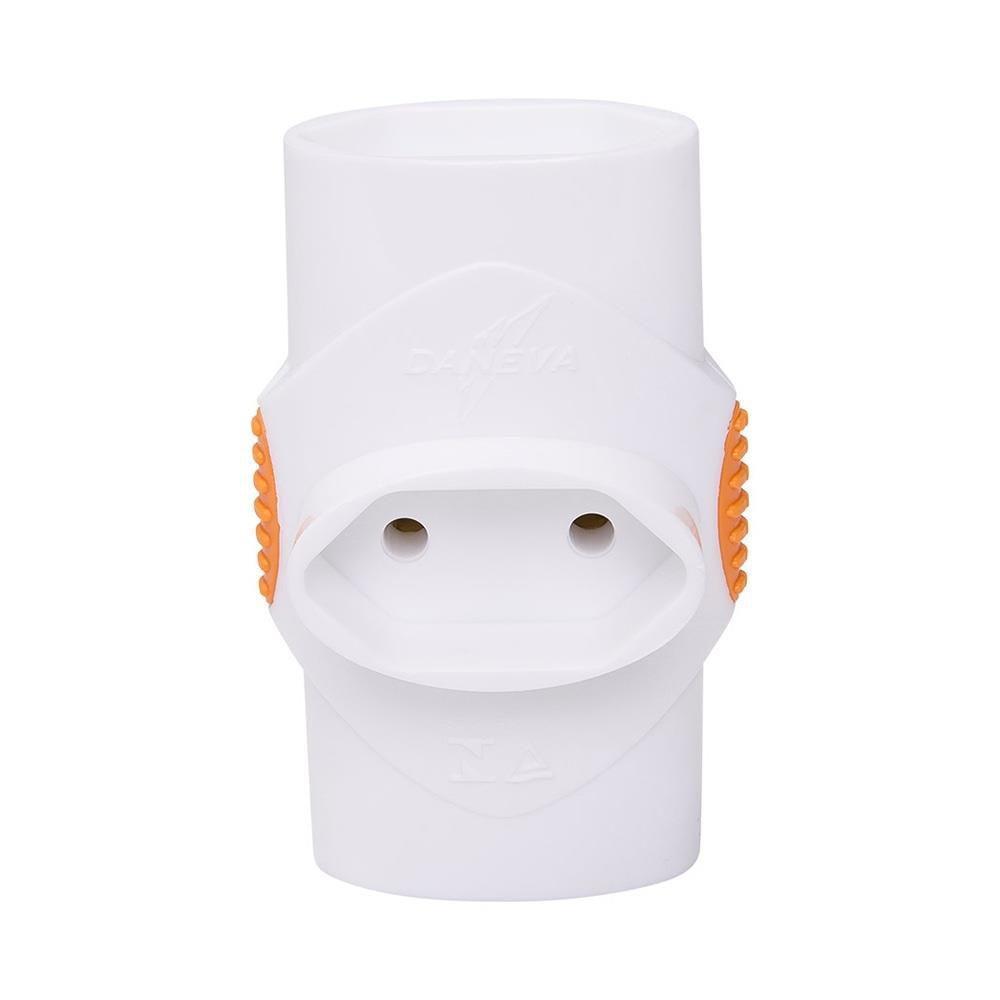 Benjamim com 3 Saídas 2P 10A 250V Branco