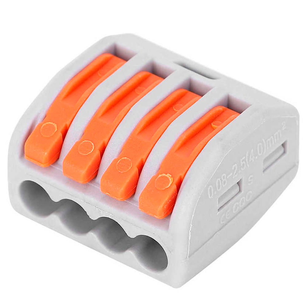 Terminal De Conexão 4 Vias - 0,25 a 4,0mm PCT214
