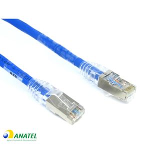 Patch Cord CAT6A F/UTP CM Gigalan Furukawa Azul 10,0 Metros