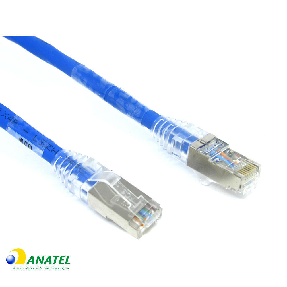 Patch Cord CAT6A F/UTP CM Gigalan Furukawa Azul 10,0 Metros