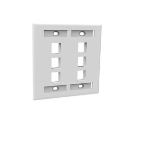 Espelho Plastico 4 x 4 para 6 Saidas RJ45 Branco Furukawa
