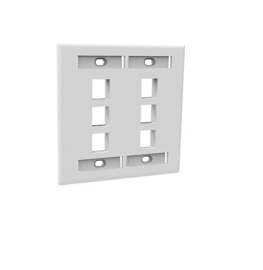 Espelho Plastico 4 x 4 para 6 Saidas RJ45 Branco Furukawa