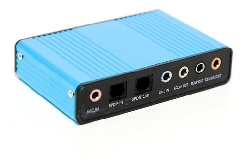 Placa de Som Externa  USB Digital 5.1 Canais
