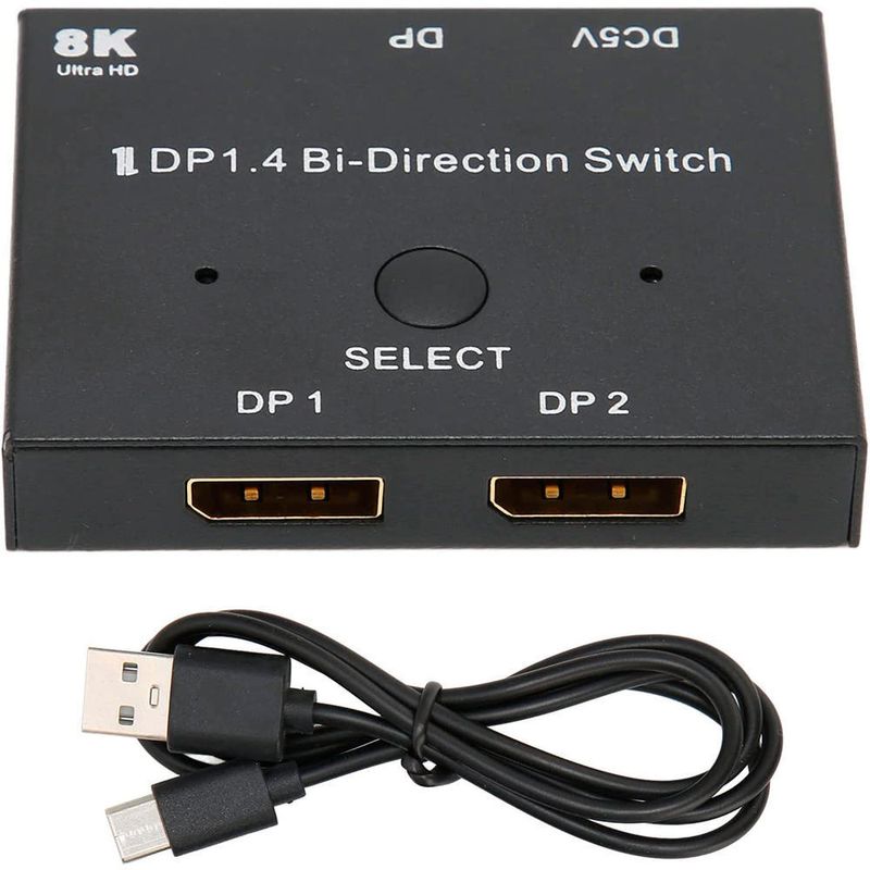 Splitter Displayport Bi-direcional 2 Portas