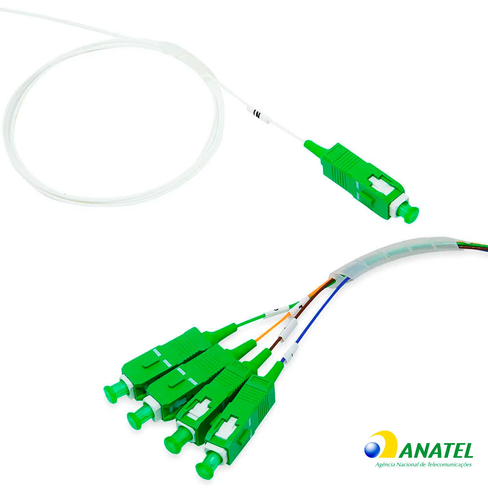 Cabo Óptico com Divisor Plc (Splitter) 1X4 - SC/APC Monomodo - XFS142 - 4830019