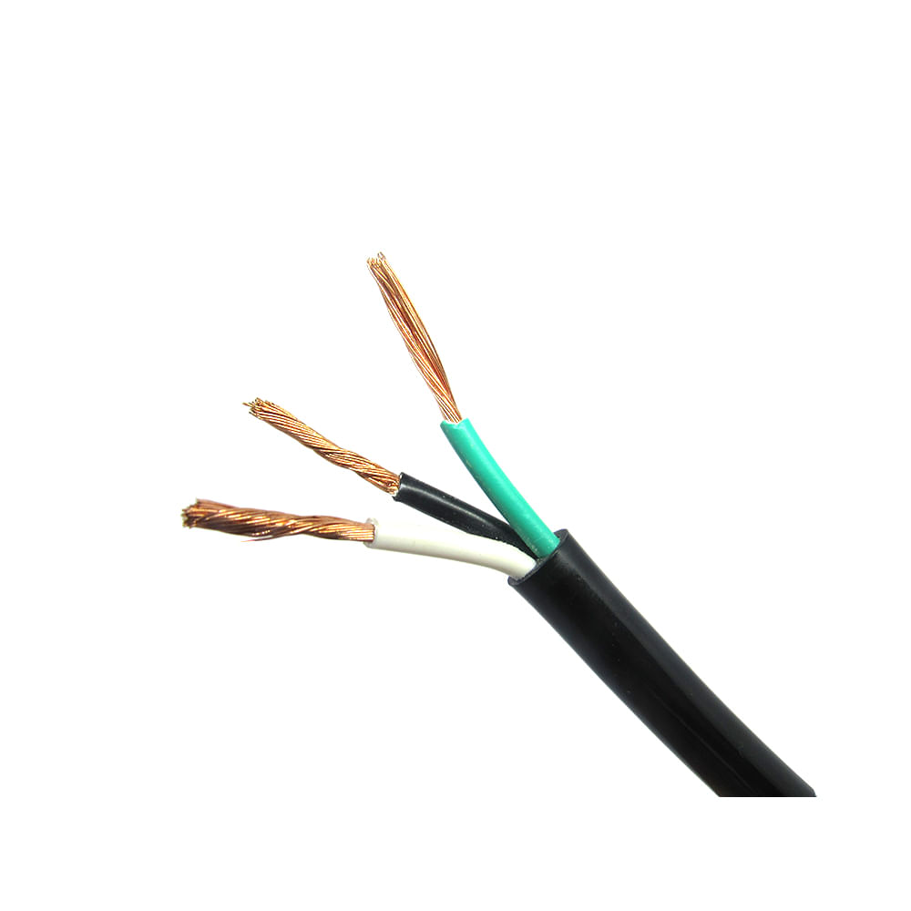 Cabo PP Flexivel 3 x 1,00mm 500V, 1 Metro