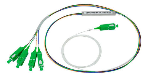 Cabo Óptico com Divisor Plc (Splitter) 1X4 - SC/APC Monomodo