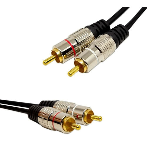 Cabo 2 RCA Macho x 2 RCA Macho Profissional 5,0 Metros
