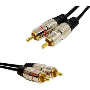 Cabo 2 RCA Macho x 2 RCA Macho Profissional 1,80 Metros