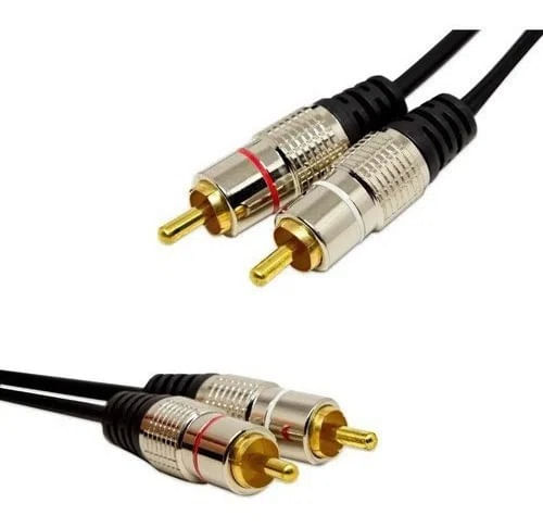 Cabo 2 RCA Macho x 2 RCA Macho Profissional 1,80 Metros