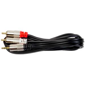 Cabo P2 Stereo Macho x 2 RCA Macho Profissional 1,80 Metros