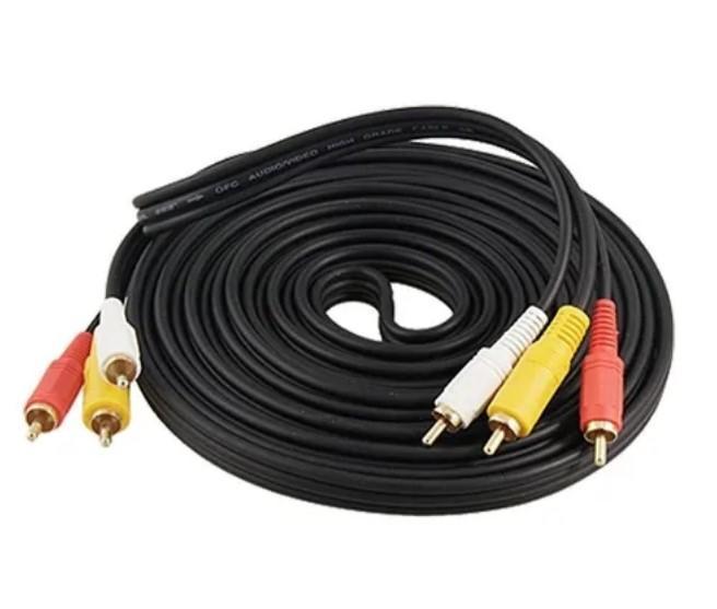 Cabo de Vídeo 3 x 3 RCA 5,0 Metros