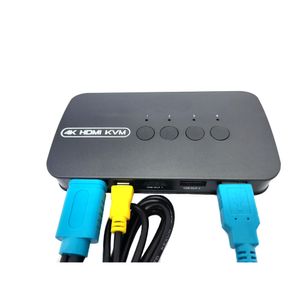 Chaveador Switch KVM HDMI 4 Portas 4K com Cabos e Controle