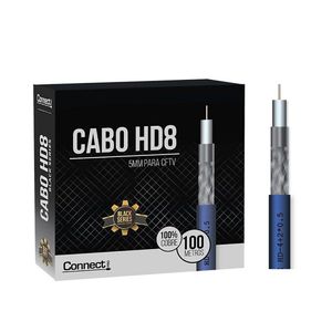 Cabo Coaxial para CFTV 5mm HD-8 100 Metros