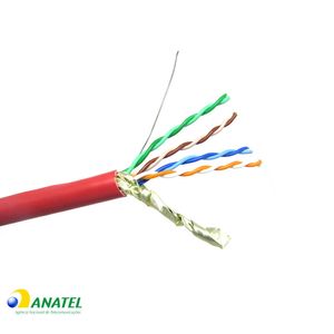Cabo de Rede Cat5e U/FTP CM Prysmian Vermelho